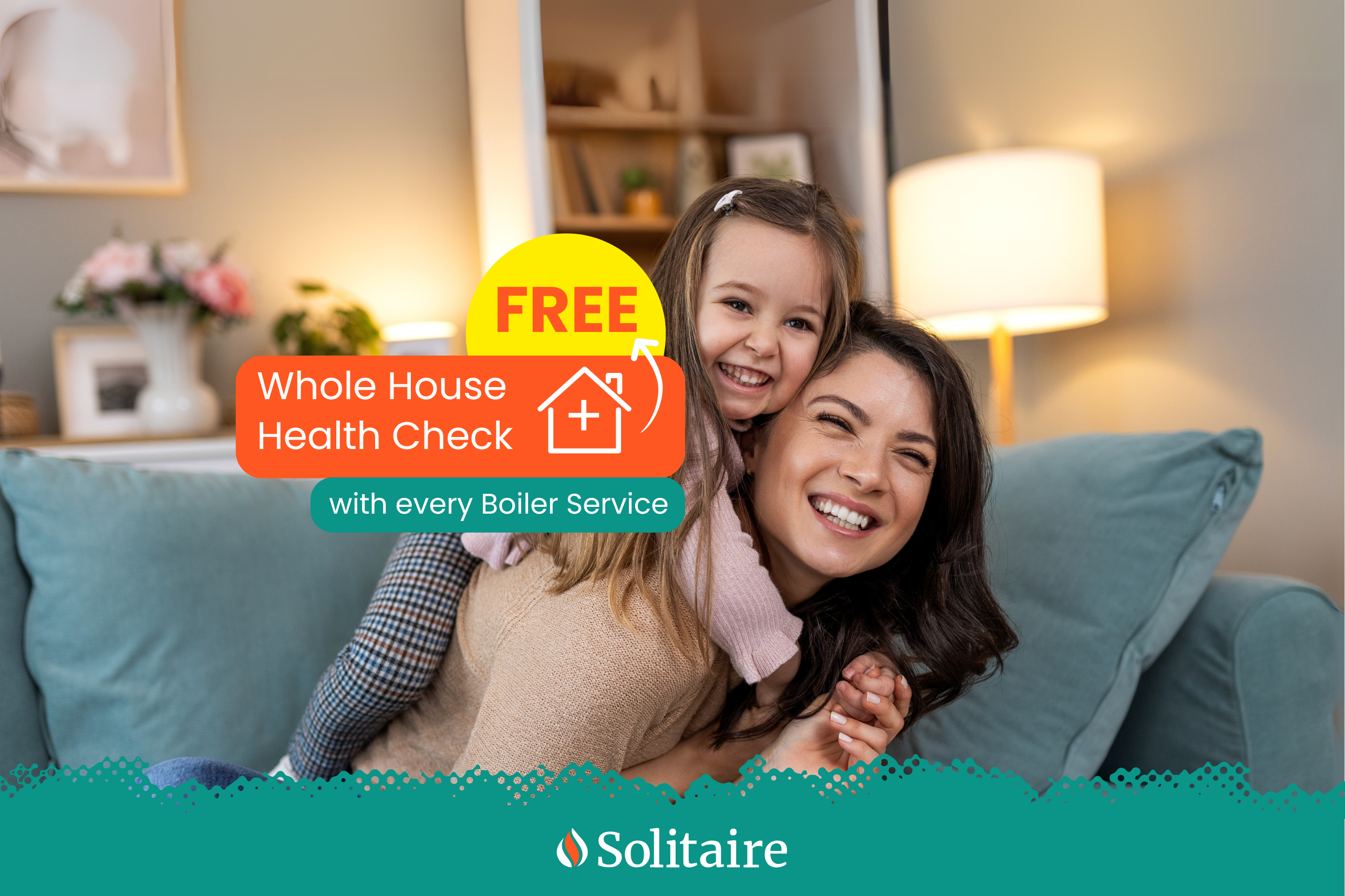 Family happy and safe in their home thanks to Solitaire's Boiler Service and Home Health Check