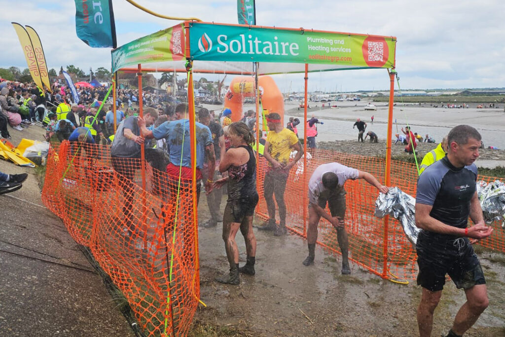 Solitaire showers at the Maldon Mud Race